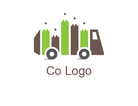 pencil merge with bus logo