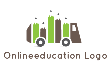 pencil merge with bus logo