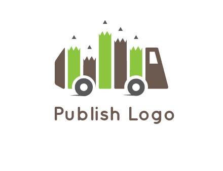 pencil merge with bus logo