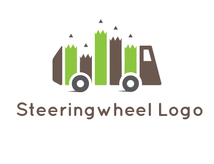 pencil merge with bus logo