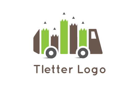 pencil merge with bus logo
