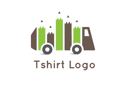 pencil merge with bus logo