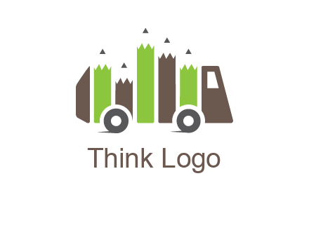 pencil merge with bus logo