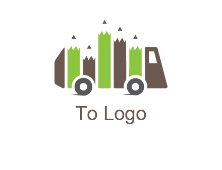 pencil merge with bus logo