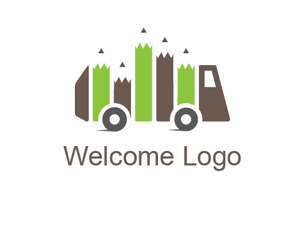 pencil merge with bus logo