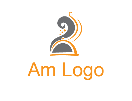 dish with swirls as smoke restaurant logo
