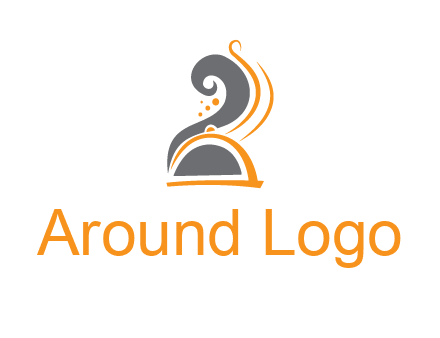 dish with swirls as smoke restaurant logo