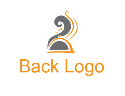 dish with swirls as smoke restaurant logo