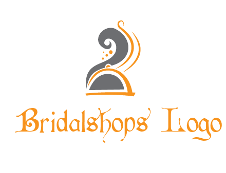 dish with swirls as smoke restaurant logo
