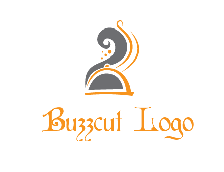 dish with swirls as smoke restaurant logo