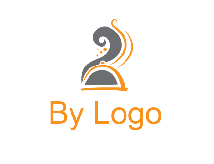 dish with swirls as smoke restaurant logo
