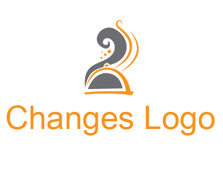 dish with swirls as smoke restaurant logo