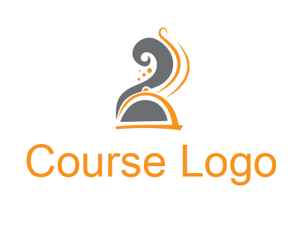 dish with swirls as smoke restaurant logo