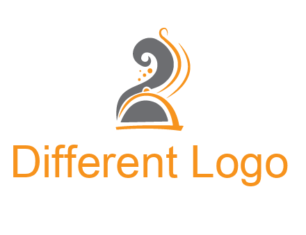 dish with swirls as smoke restaurant logo