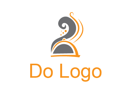 dish with swirls as smoke restaurant logo