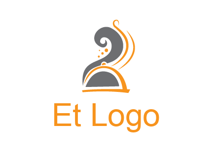 dish with swirls as smoke restaurant logo