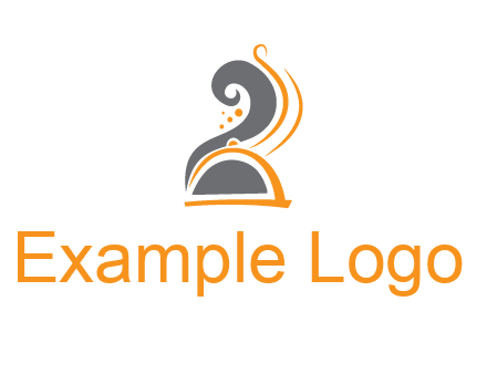 dish with swirls as smoke restaurant logo