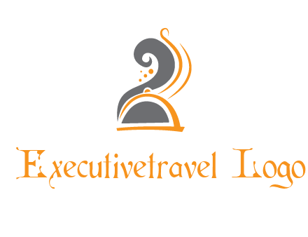 dish with swirls as smoke restaurant logo