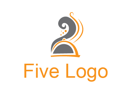 dish with swirls as smoke restaurant logo
