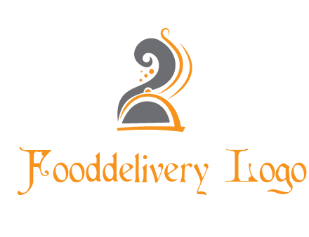 dish with swirls as smoke restaurant logo