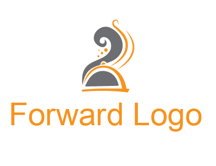 dish with swirls as smoke restaurant logo