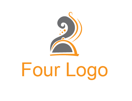 dish with swirls as smoke restaurant logo