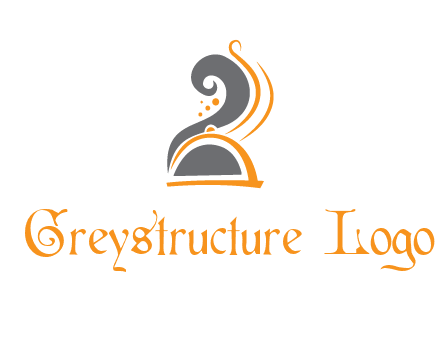 dish with swirls as smoke restaurant logo