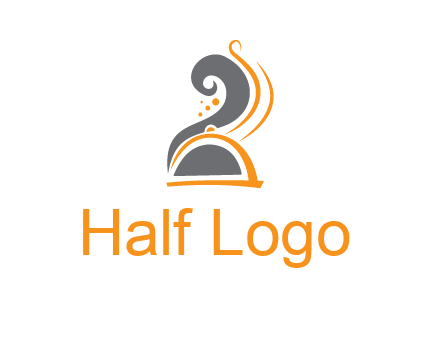 dish with swirls as smoke restaurant logo
