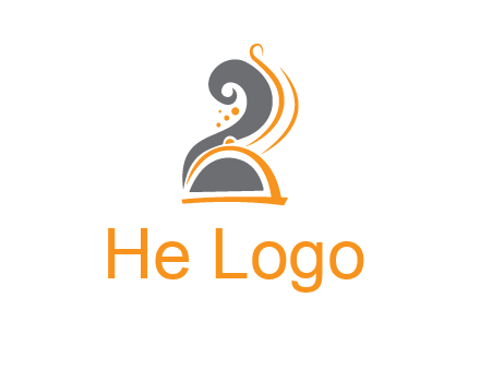 dish with swirls as smoke restaurant logo