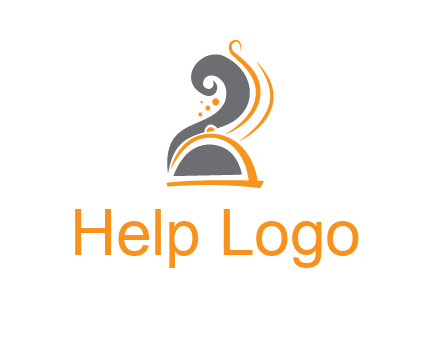 dish with swirls as smoke restaurant logo