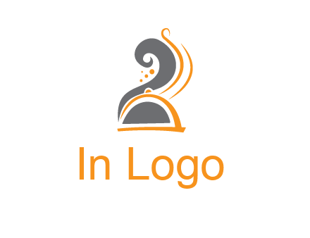 dish with swirls as smoke restaurant logo