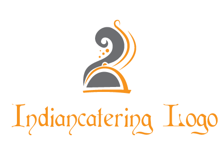dish with swirls as smoke restaurant logo