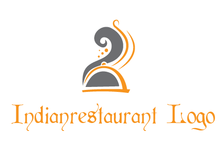 dish with swirls as smoke restaurant logo