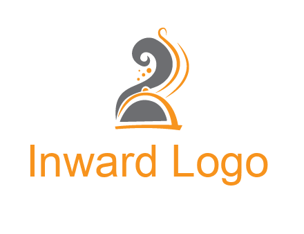 dish with swirls as smoke restaurant logo