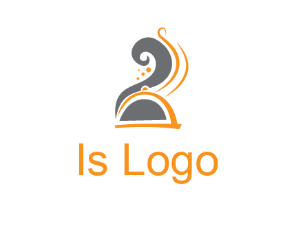 dish with swirls as smoke restaurant logo