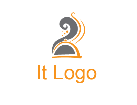 dish with swirls as smoke restaurant logo