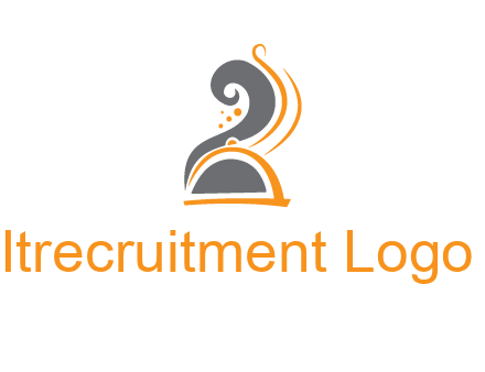 dish with swirls as smoke restaurant logo