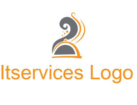 dish with swirls as smoke restaurant logo