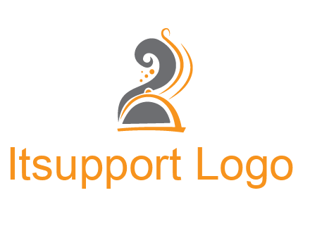 dish with swirls as smoke restaurant logo