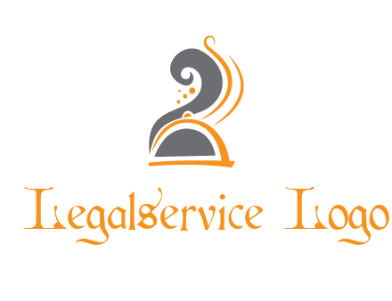 dish with swirls as smoke restaurant logo
