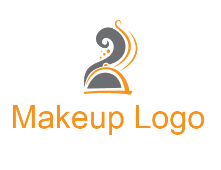 dish with swirls as smoke restaurant logo