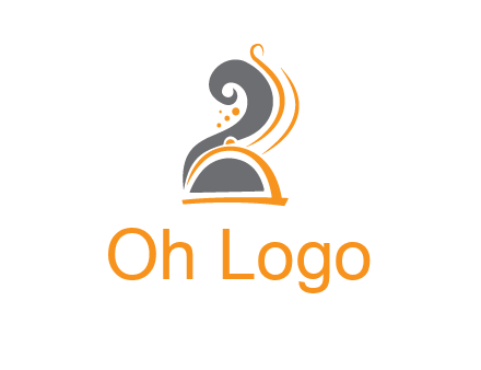 dish with swirls as smoke restaurant logo