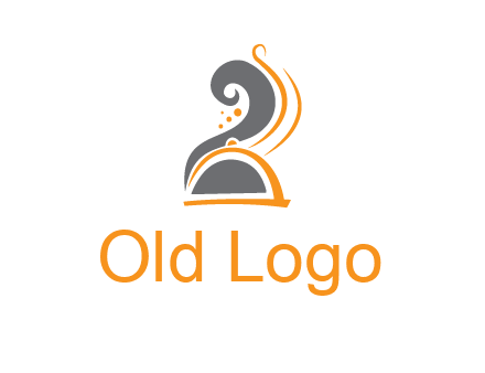dish with swirls as smoke restaurant logo