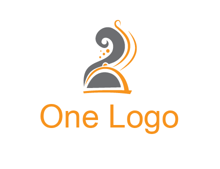 dish with swirls as smoke restaurant logo