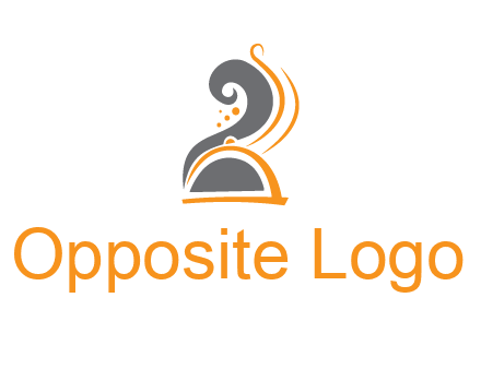 dish with swirls as smoke restaurant logo
