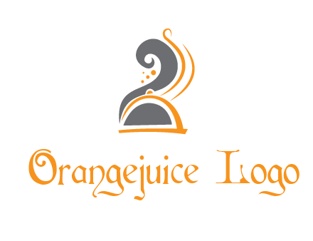 dish with swirls as smoke restaurant logo