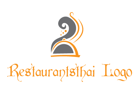 dish with swirls as smoke restaurant logo
