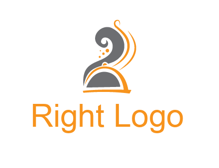 dish with swirls as smoke restaurant logo