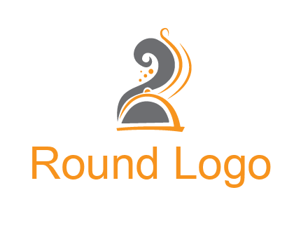 dish with swirls as smoke restaurant logo