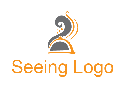 dish with swirls as smoke restaurant logo